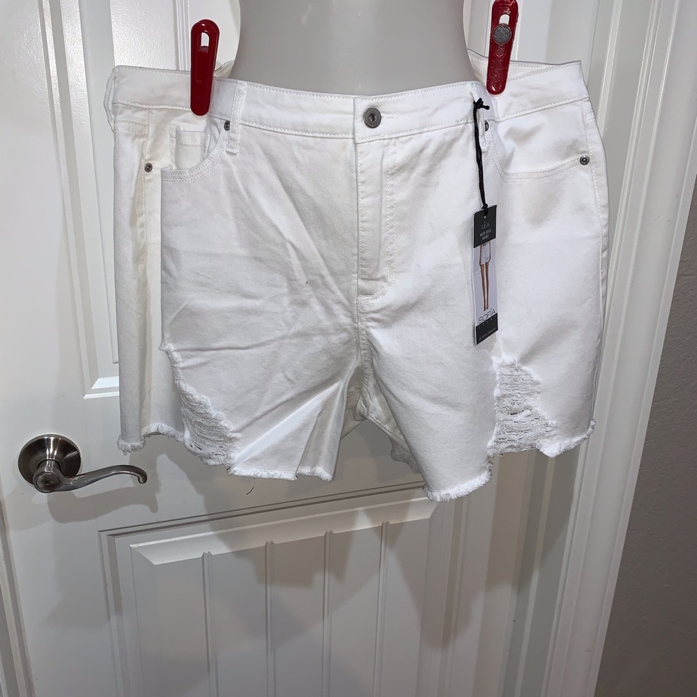 Sofi’a Jeans Plus Size White Denim Shorts NWT
